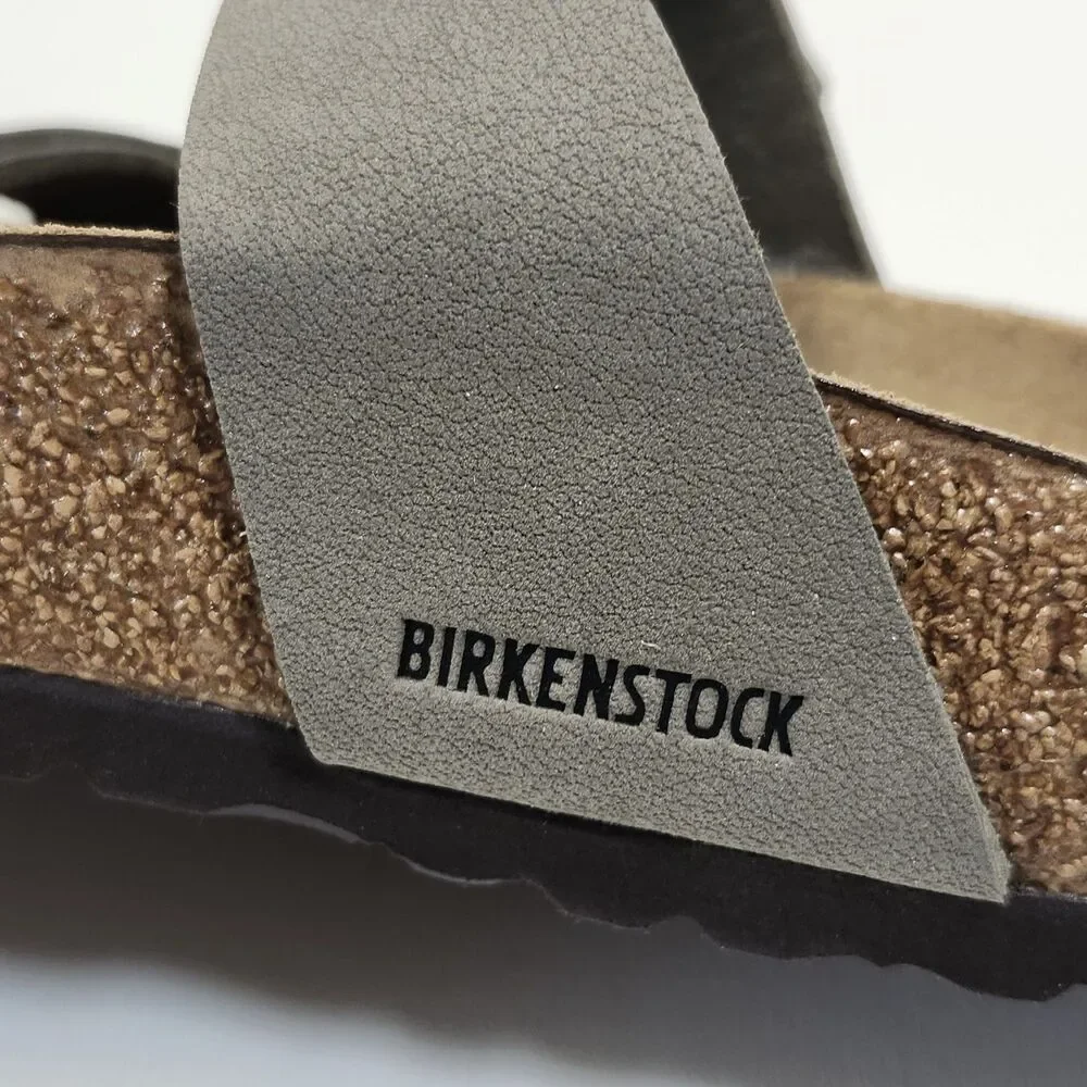 Birkenstock Mayari Stone Sandals Mens Size 10 New in Box Buckle Comfort Slides
